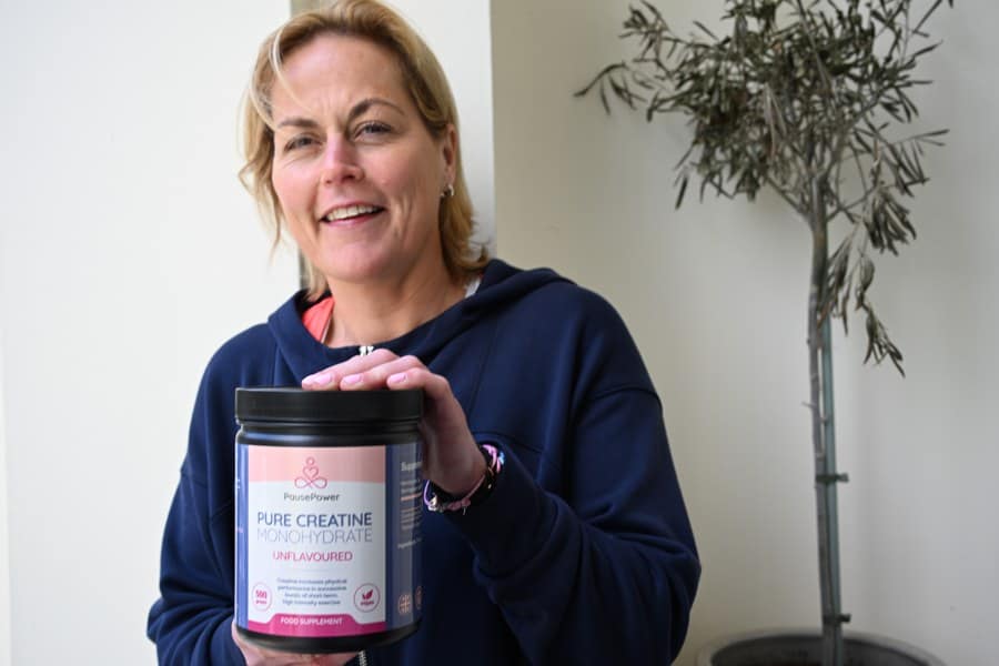 Marleen holding PausePower Pure Creatine Monohydrate